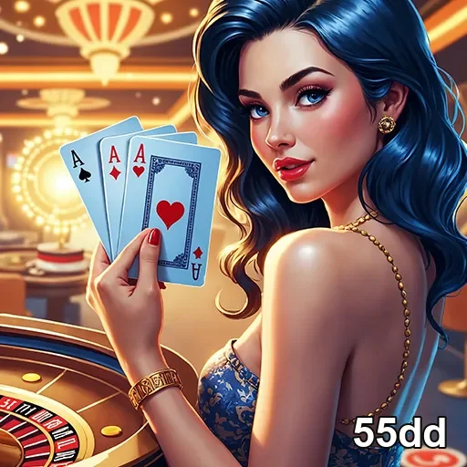 Imagem do casino no site 55dd, destaque para jogos de azar e ambiente sofisticado.